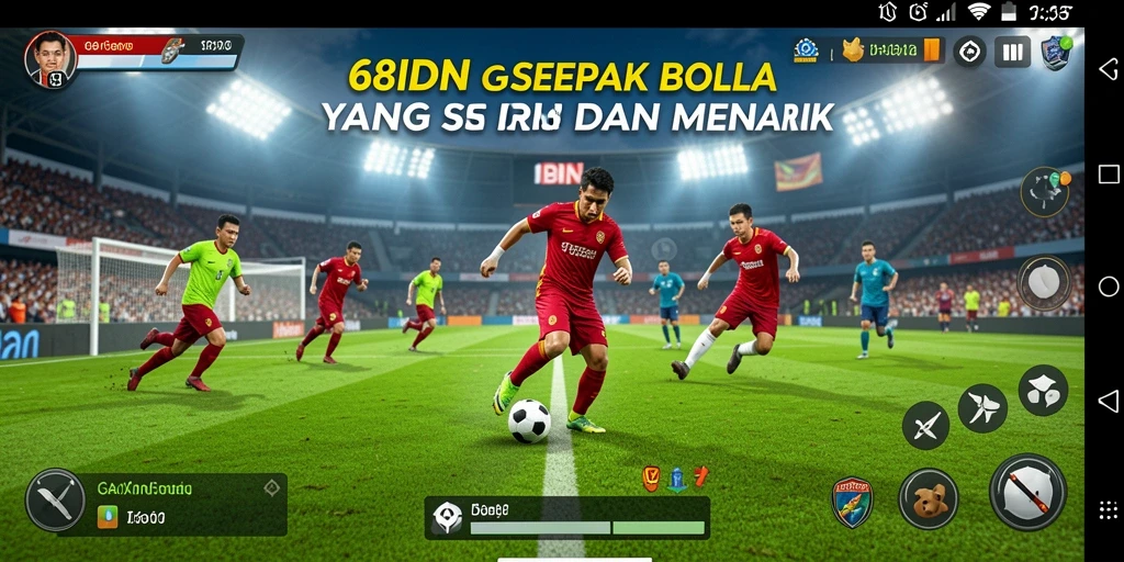 Tampilan gameplay menarik dari 68IDN dengan aksi sepak bola seru.