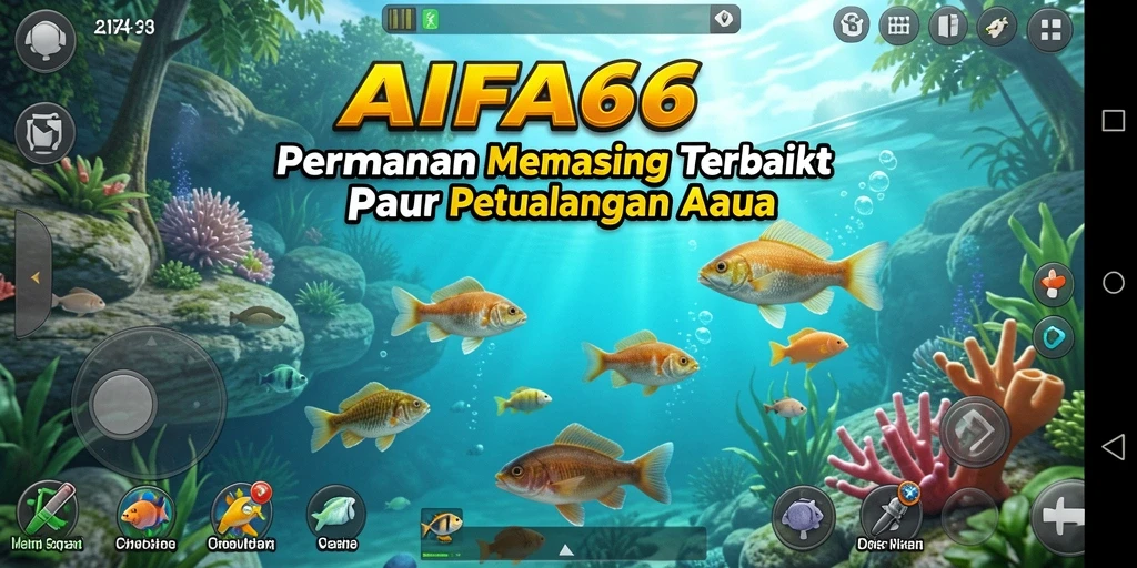 Tampilan gameplay AIFA66 dengan penangkapan ikan yang dinamis dan seru.