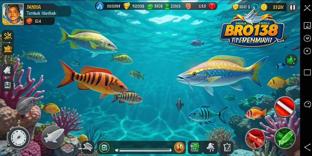 Tampilan gameplay BRO138 yang seru dan mendebarkan saat menembak ikan.