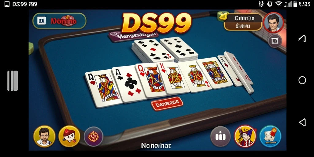 Tangkapan layar gameplay DS99 menunjukkan momen seru bermain Domino.