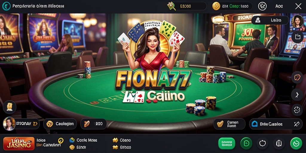 Tampilan gameplay Live Casino FIONA77 yang interaktif dan seru.