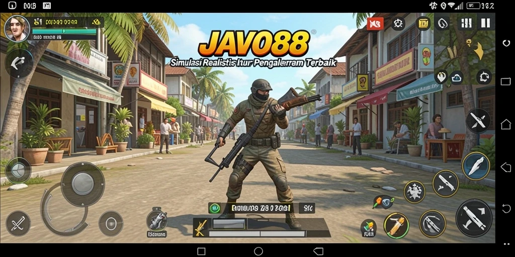 Tampilan gameplay JAVO88 yang menakjubkan dan penuh warna.
