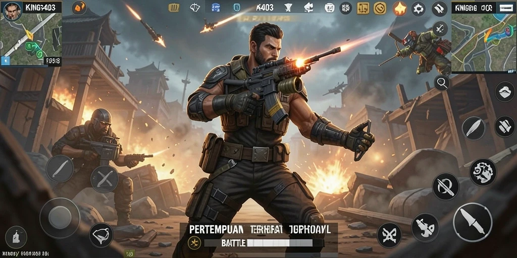 Gameplay seru dengan pertempuran sengit di KING403.