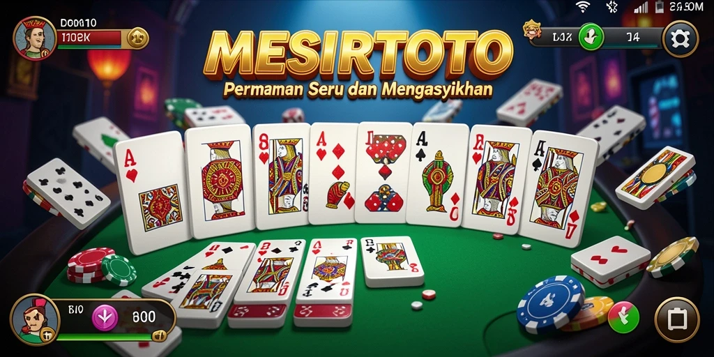 Gameplay seru dari MESIRTOTO dengan domino klasik.