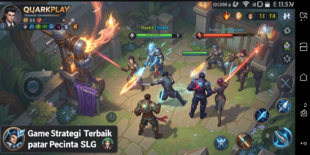 Tampilan gameplay QUARKPLAY yang mendebarkan dan strategis.