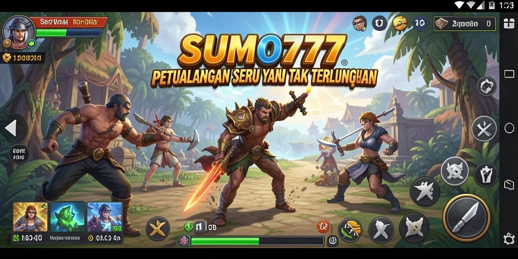 Tangkapan layar SUMO777 memperlihatkan aksi seru dalam menjelajahi dunia petualangan.