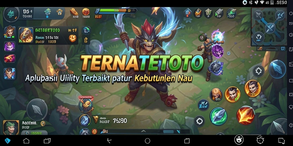 Tampilan utama aplikasi TERNATETOTO dengan fitur pengaturan yang mudah.